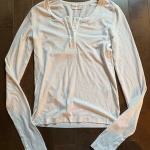 Women's White Long Sleeve Top